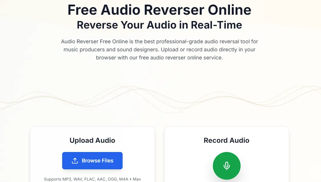 AudioReverser : 免费音频反转工具
